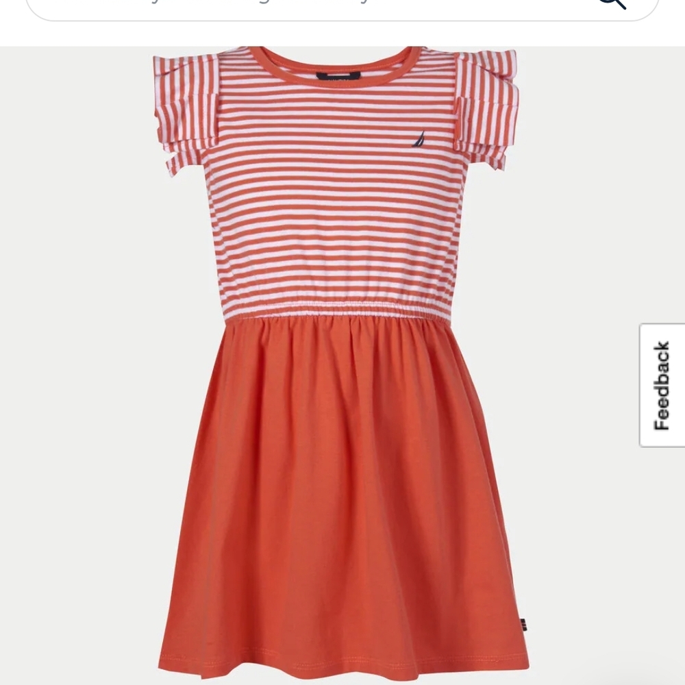 4/$12 Nautica  Orange With White Srtipes And Solid Orande Bottom  Sleeves.